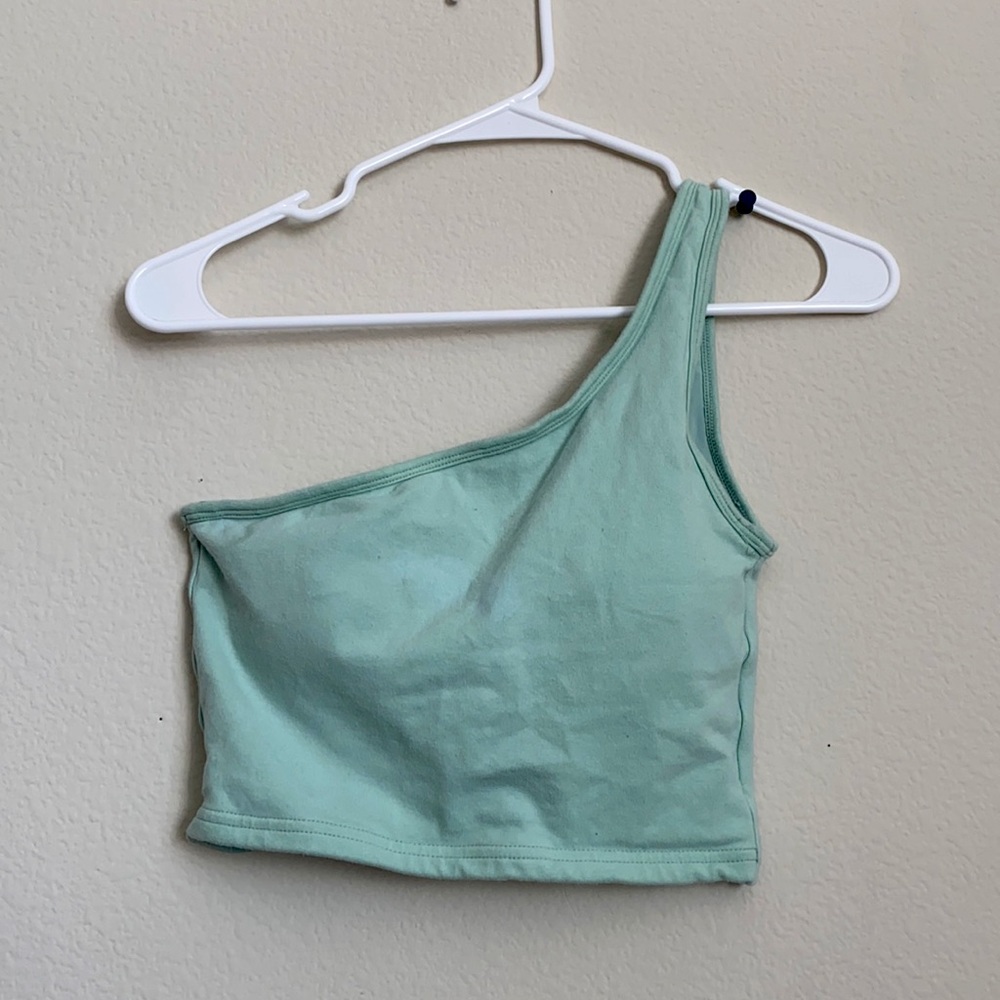 Klassy Network One Shoulder Crop - S, 92% Cotton